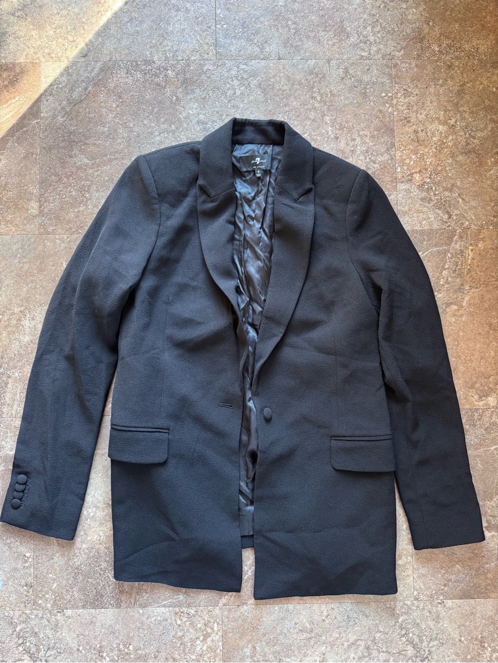 7 for all mankind black blazer